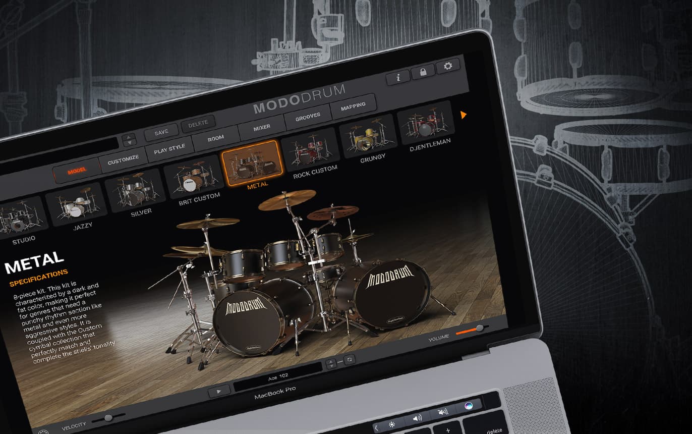 IK Multimedia - MODO DRUM CS - 1개 드럼키트 무료 버전 - 미디톡
