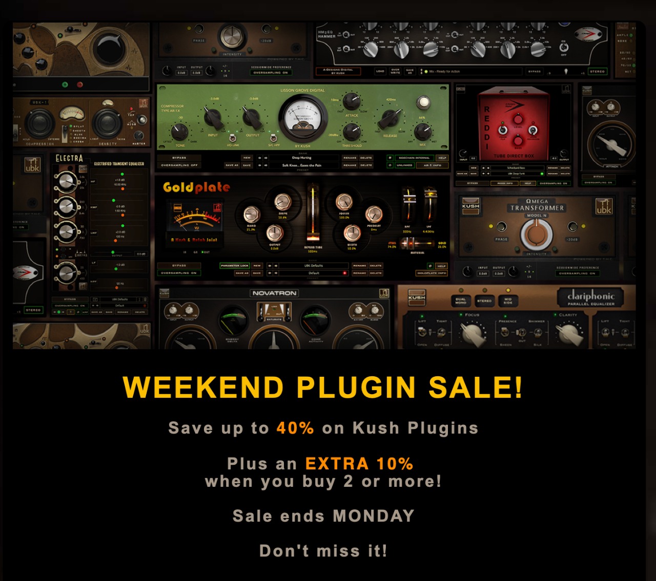 Kush Audio 최대 40 주말 할인 미디톡