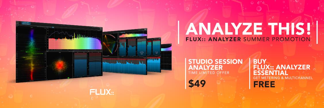 종료) Flux:: - Studio Session Analyzer $49 판매, FLUX:: Analyer Essential 구매시  Metering & Multichannel 옵션 증정 - 할인/무료 정보 - 미디톡